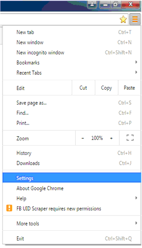 Google Chrome Settings